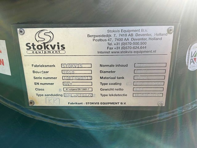 2010 stokvis dieseltank ‘3000 liter’ - afbeelding 2 van  10