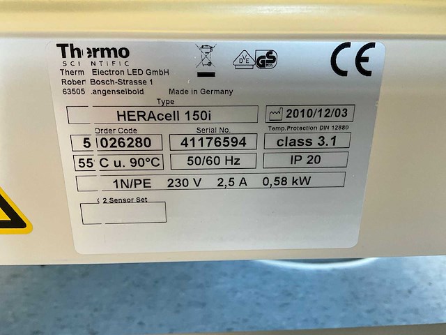 2010 thermo scientific heracell 150i gp laboratorium co2-incubator (2x) - afbeelding 7 van  15