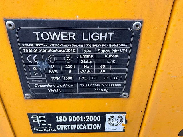2010 tower light superlight vt1 lichtmast aanhangwagen - afbeelding 14 van  14