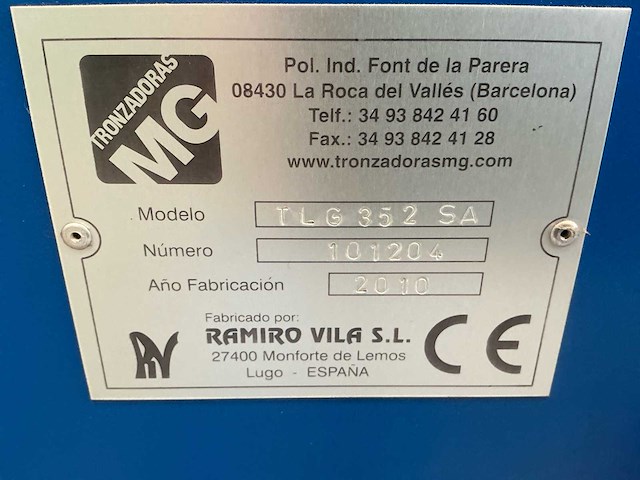 2010 tronzadoras mg tlg 352 sa afkortcirkelzaagmachine - afbeelding 10 van  18