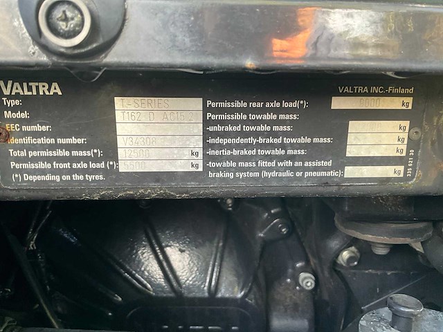 2010 valtra t162 vierwielaangedreven landbouwtractor - afbeelding 26 van  28