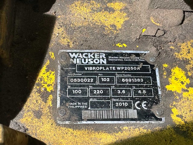 2010 wacker wp2050a trilplaat - afbeelding 6 van  6