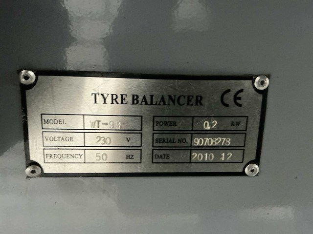 2010 weber tools wt-99 banden balanceerapparaat - afbeelding 9 van  9