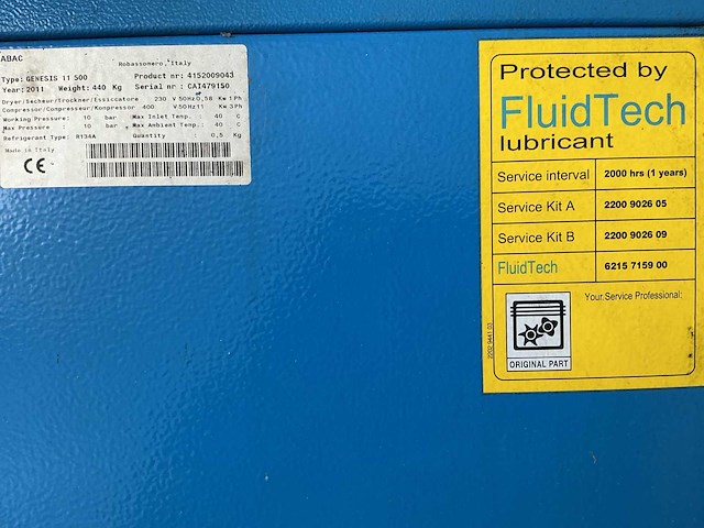 2011 abac genesis schroefcompressor - afbeelding 8 van  8