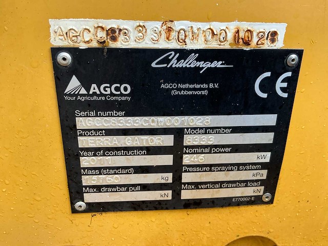 2011 ag-chem terra gator 8333 zelfrijdende mestverspreider - afbeelding 30 van  33