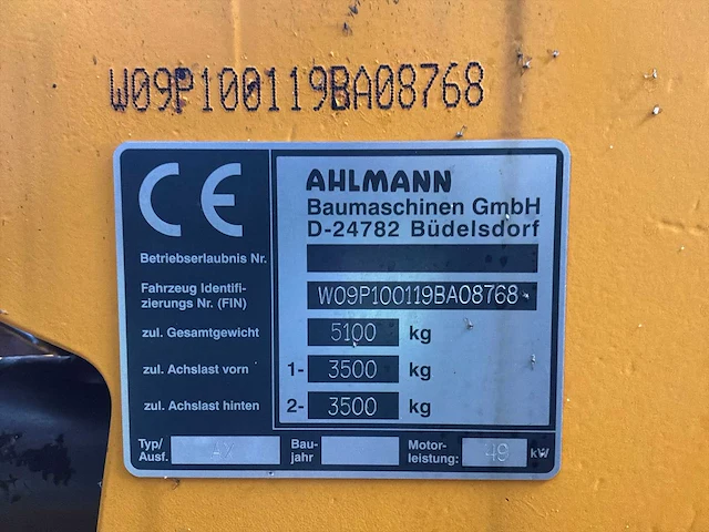 2011 ahlmann ax shovel - afbeelding 10 van  19