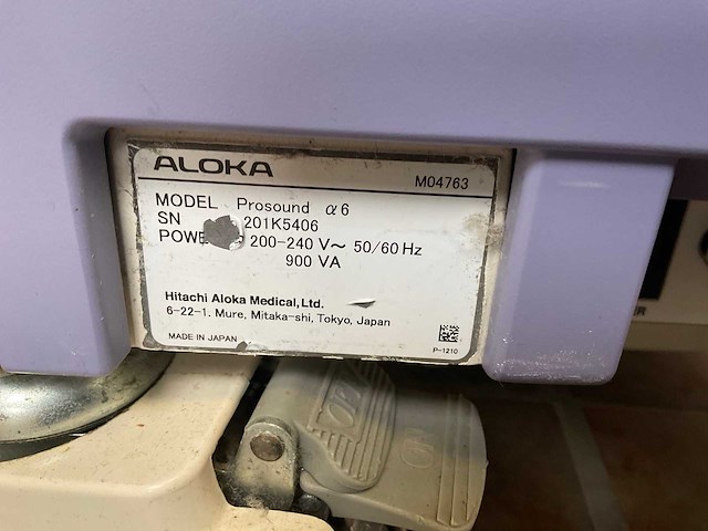 2011 aloka prosound a6 echo apparaat - afbeelding 5 van  5