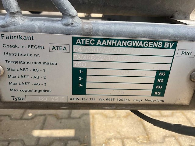 2011 atec eo750 motoraanhangwagen - afbeelding 4 van  12