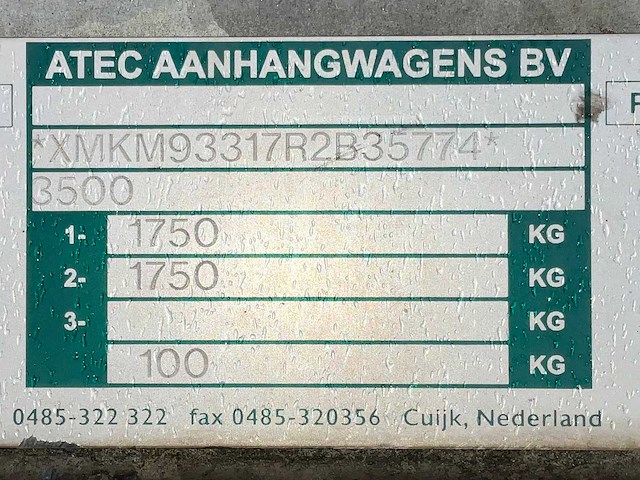 2011 atec mg1 graafmachine transporter / voertuig aanhangwagen - afbeelding 11 van  19