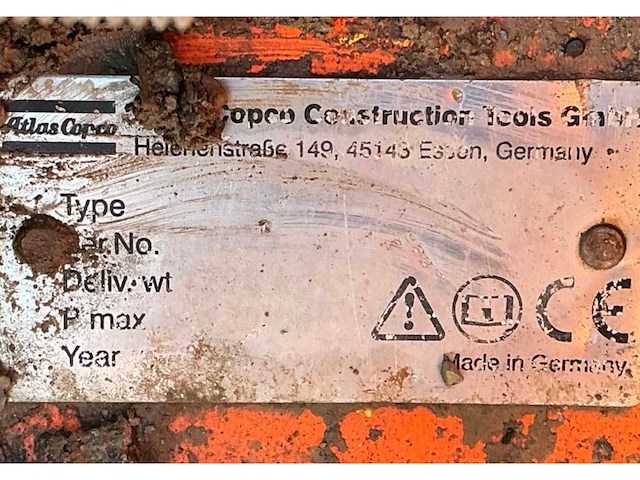 2011 atlas copco mb 1000 hydraulische sloophamer - afbeelding 7 van  7