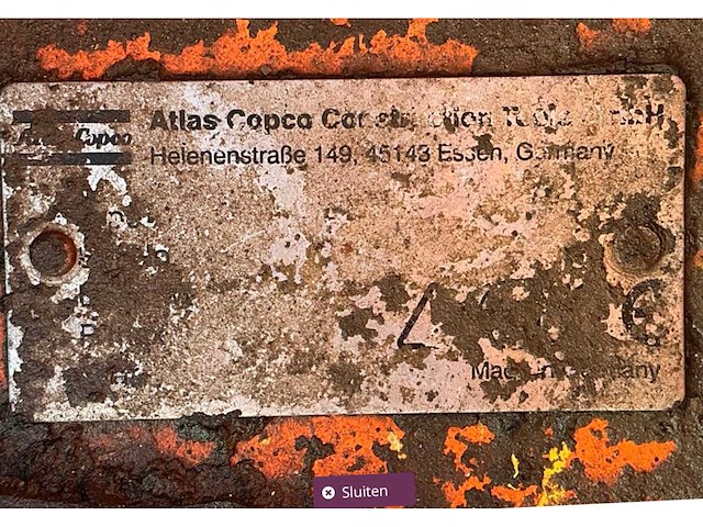 2011 atlas copco mb 1000 hydraulische sloophamer - afbeelding 8 van  8