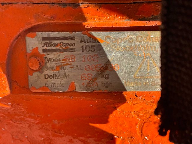 2011 atlas copco sb102 hydraulische sloophamer - afbeelding 2 van  11