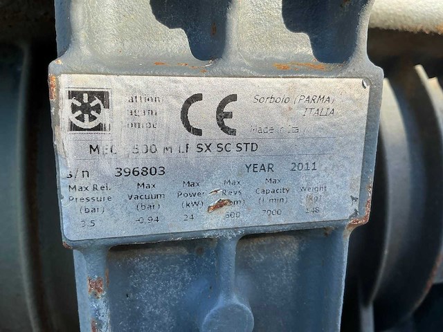 2011 battioni pagani mec 6500 vacuümpomp / mestpomp - afbeelding 5 van  6