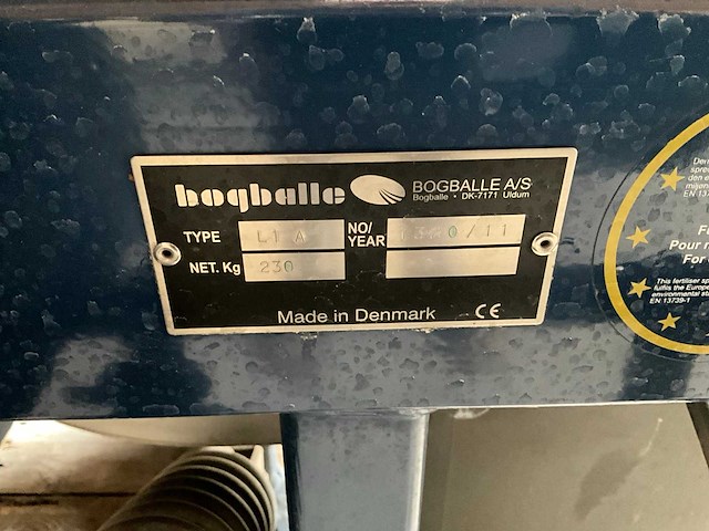 2011 bogballe l1a kunstmeststrooier - afbeelding 11 van  11