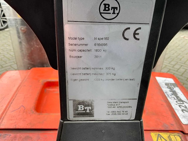 2011 bt spe160 stapelaar - afbeelding 8 van  20