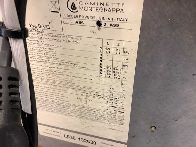 2011 caminetti montegrappa as9 pelletkachel - afbeelding 4 van  12