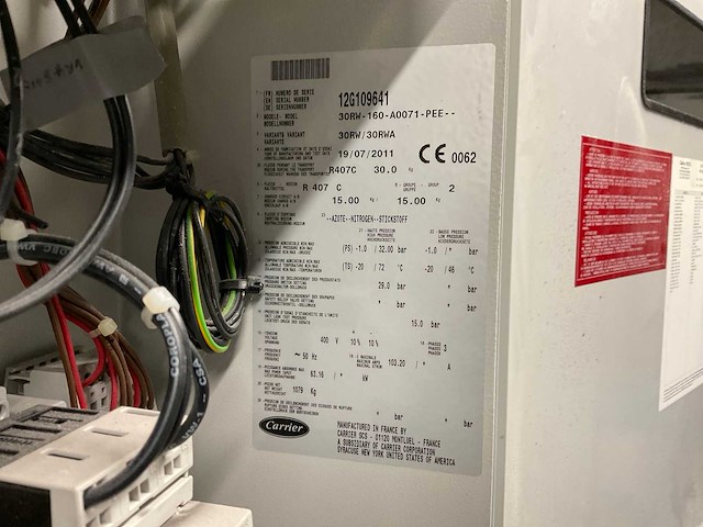 2011 carrier 30rw-160-a0071-pee koelinstallatie - afbeelding 6 van  27