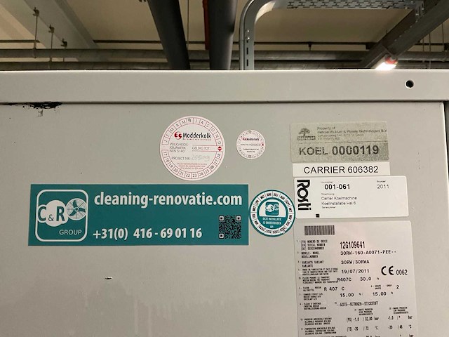 2011 carrier 30rw-160-a0071-pee koelinstallatie - afbeelding 8 van  27