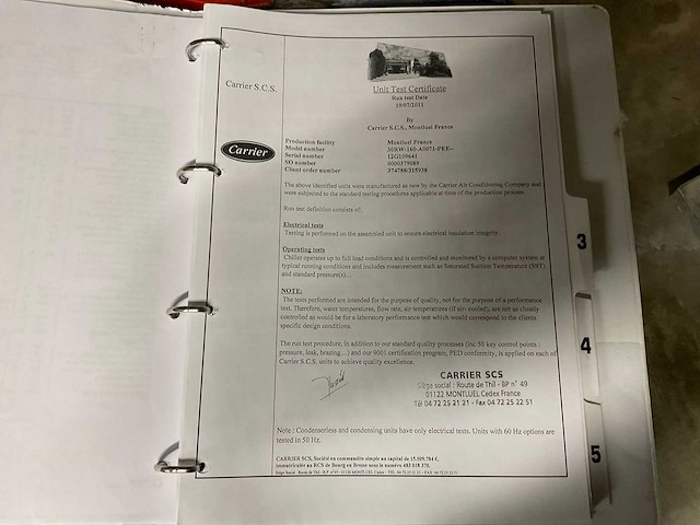 2011 carrier 30rw-160-a0071-pee koelinstallatie - afbeelding 16 van  27