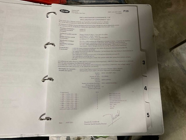 2011 carrier 30rw-160-a0071-pee koelinstallatie - afbeelding 17 van  27