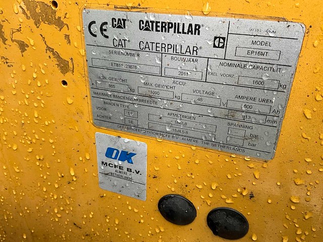 2011 cat ep16nt vorkheftruck - afbeelding 17 van  28