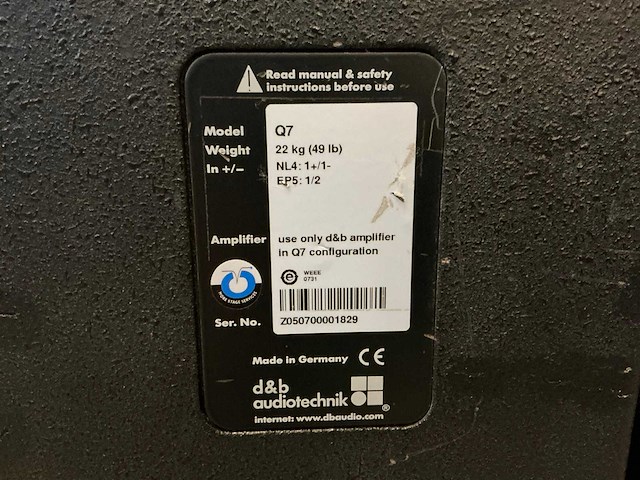 2011 d&b audiotechnik q7 luidspreker (2x) - afbeelding 7 van  10