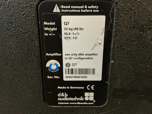 2011 d&b audiotechnik q7 luidspreker (2x) - afbeelding 8 van  10