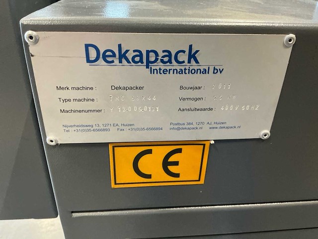2011 dekapack tmc 58x44 folie krimptunnel - afbeelding 5 van  17