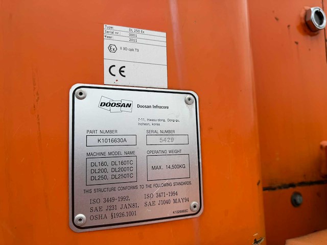 2011 doosan dl250 shovel - afbeelding 5 van  35