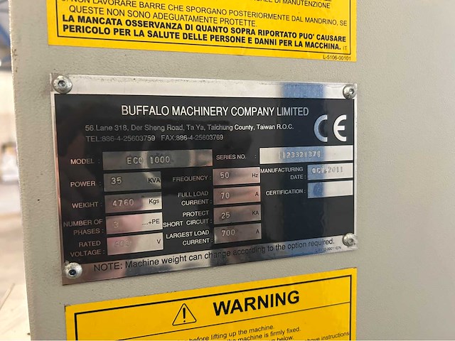 2011 dugard eco 1000 cnc universeel machinecentrum - afbeelding 9 van  9