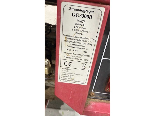2011 eatc gg3300b. stroom aggregaat - afbeelding 5 van  6