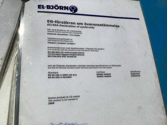 2011 el bjorn tv 50 hv bouwdroger - afbeelding 4 van  4