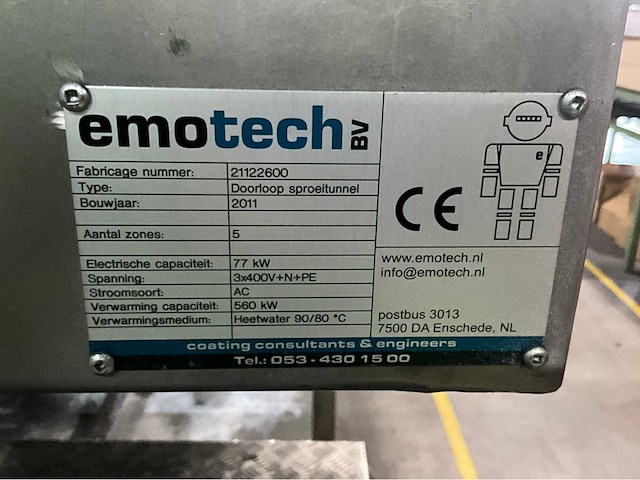 2011 emotech 5-zone doorloop- voorbehandelingsinstallatie - afbeelding 16 van  28