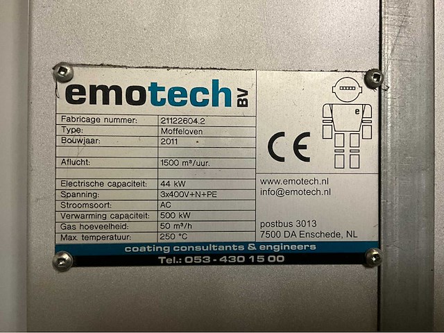 2011 emotech moffel, droog & doorloop koeloven - afbeelding 7 van  15