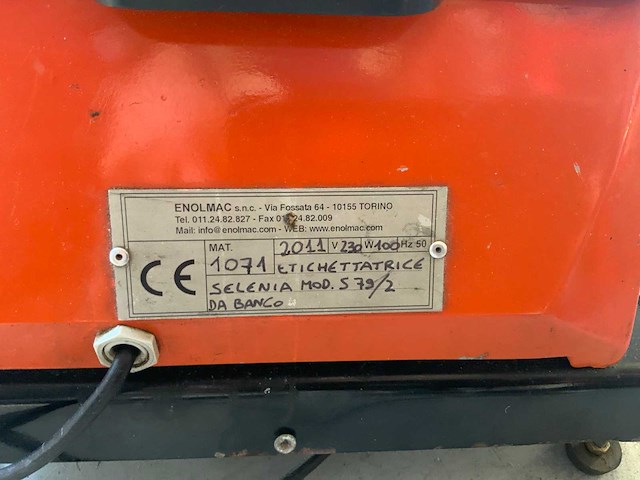 2011 enolmac selenia s79/2 etiketteermachine - afbeelding 4 van  4