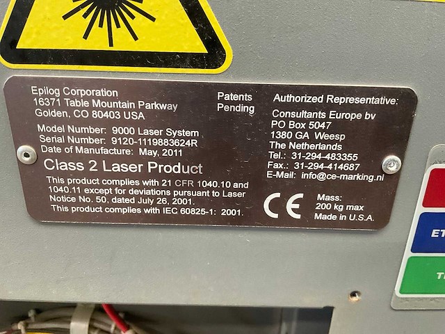 2011 epiloglaser legend 36ext lasersnijmachine - afbeelding 8 van  8