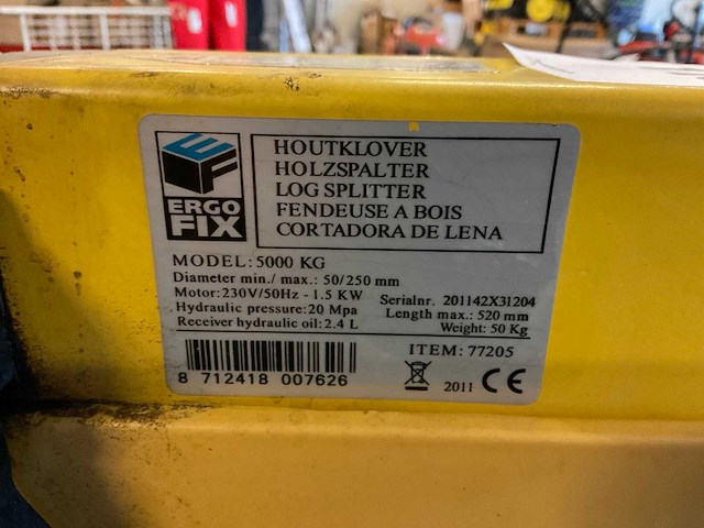 2011 ergo fix 5000kg kloofmachine - afbeelding 4 van  4