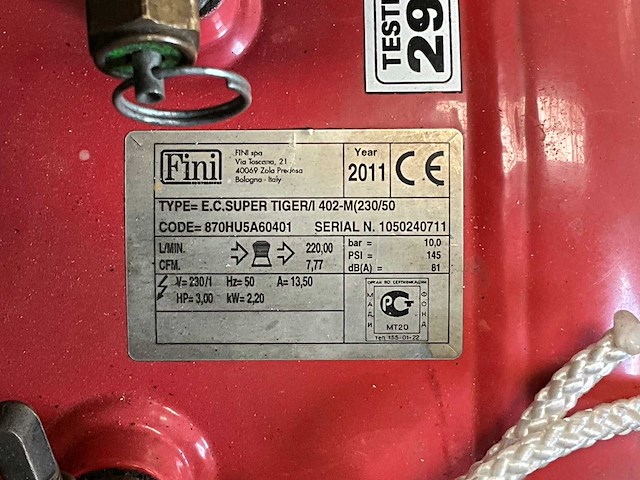 2011 fini zuigercompressor - afbeelding 6 van  6