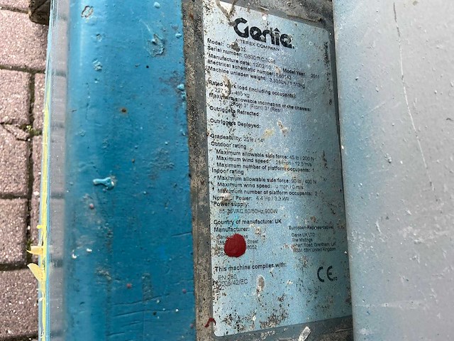 2011 genie gs-1932 hoogwerker - afbeelding 3 van  11