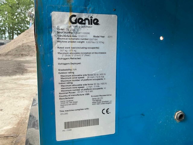 2011 genie gs2668 hoogwerker - afbeelding 25 van  31