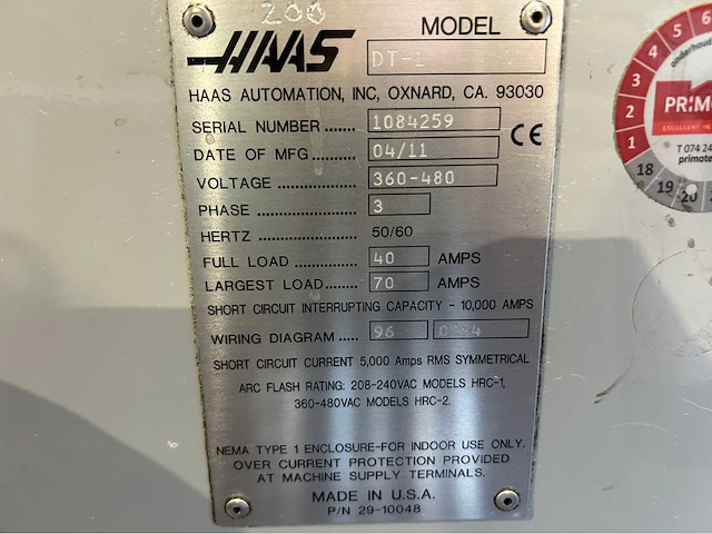 2011 haas dt-1 cnc universeel machinecentrum - afbeelding 11 van  15