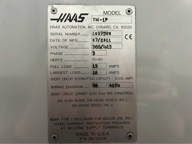 2011 haas tm-1p cnc universal machinecentrum - afbeelding 2 van  10