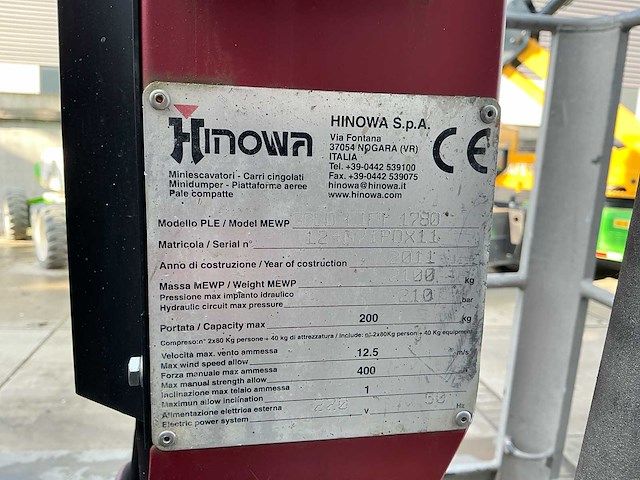 2011 hinowa goldlift 1780 spinhoogwerker - afbeelding 17 van  17