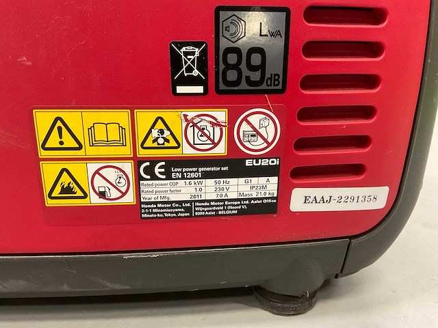 2011 honda eu20i stoomgenerator - afbeelding 4 van  4