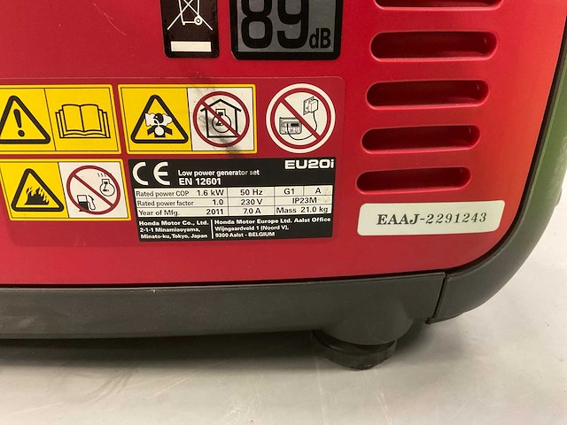 2011 honda eu20i stoomgenerator - afbeelding 5 van  5