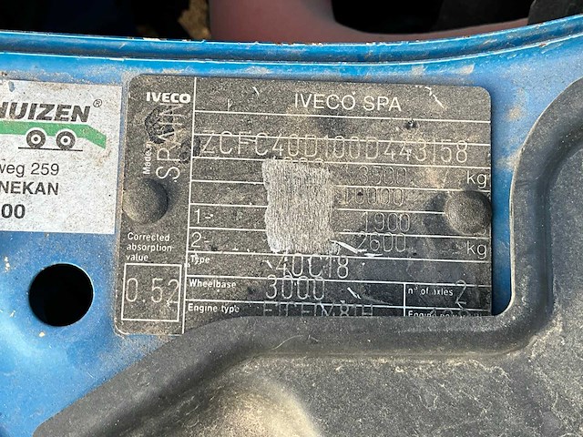 2011 iveco daily 40c18/t bedrijfswagen be trekker - afbeelding 16 van  23