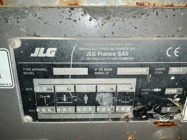 2011 jlg toucan 10e hoogwerker - afbeelding 11 van  19