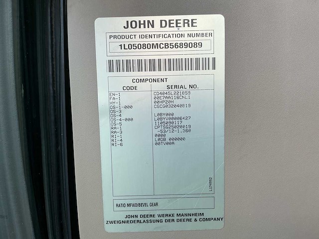 2011 john deere 5080m 4wd tractor – 377,7 originele uren - afbeelding 39 van  45