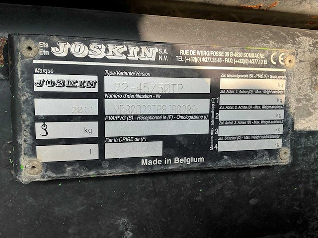 2011 joskin 22-45/50tp kipper - afbeelding 47 van  47