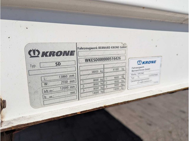 2011 krone sd oplegger - afbeelding 22 van  29